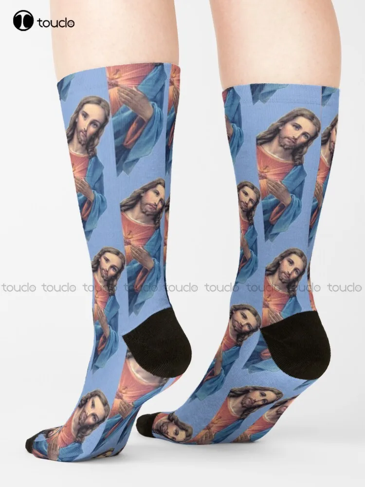 New Jesus Is Watching You - Meme Socks Mens Athletic Socks Personalized Custom Unisex Adult Socks Teen Socks