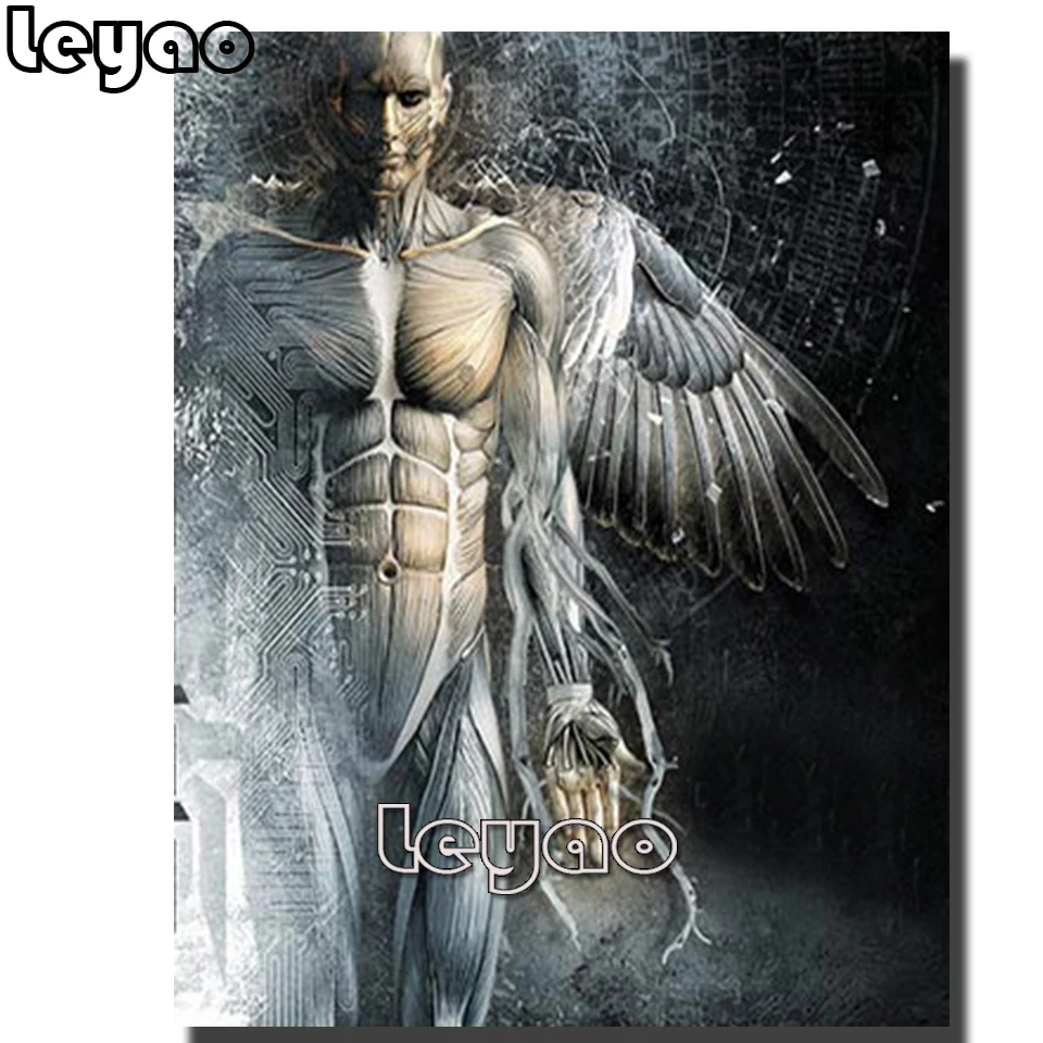 Full square Round Diamond mosaic wings 5D DIY Diamond painting Cross stitch character Full Square Diamond embroidery Man muscle