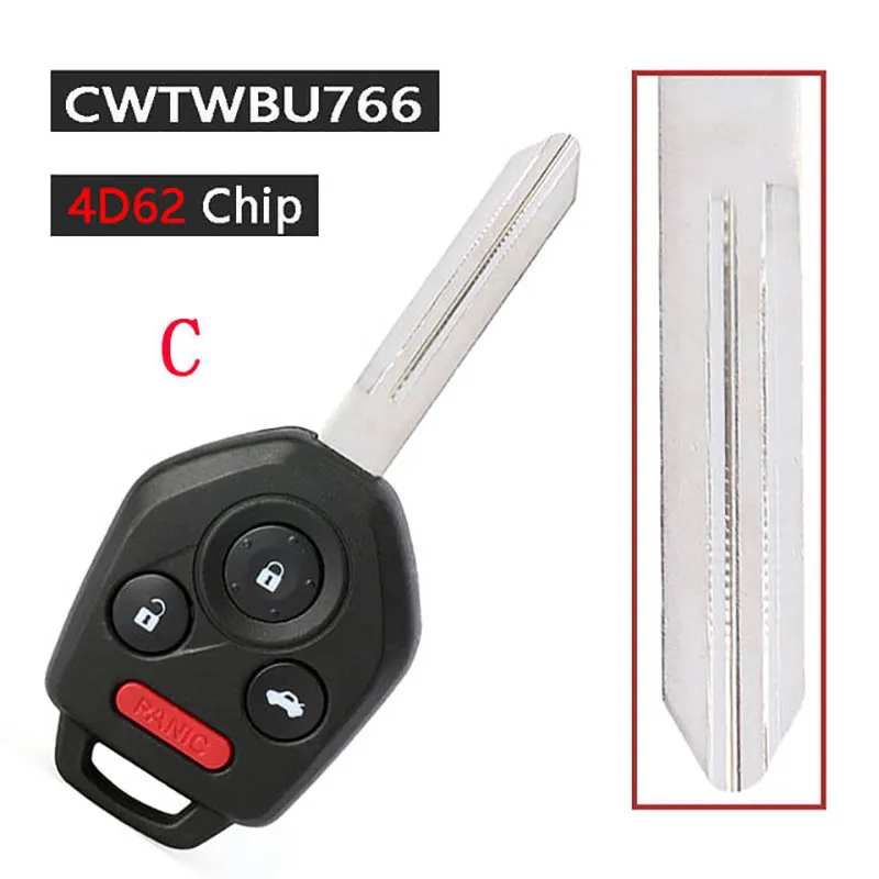 CN034012 Remote Key Fob CWTWB1U766 For Subaru Outback Forester Impreza Tribeca ASK 433MHz 4D60/ 4D62/ G Chip