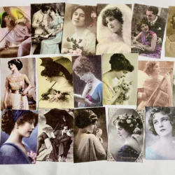 50 sztuk Vintage Beauty stare zdjęcie naklejki DIY Scrapbooking baza kolaż telefon zdjęcie z pamiętnika fotoalbum rekwizyty prezent dekoracji