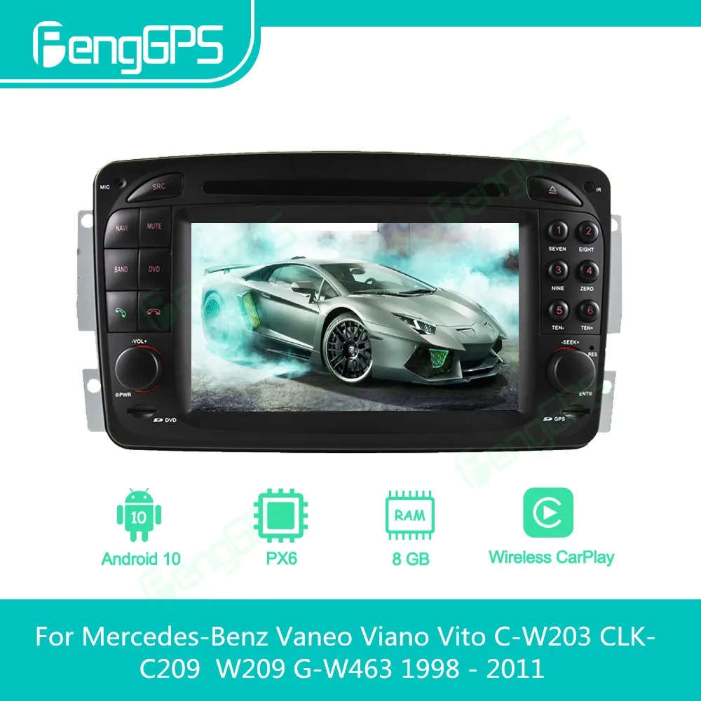 Multimedia Player Android Car Radio For Mercedes-Benz Vaneo Viano Vito C-W203 CLK-C209  W209 G-W463 1998 - 2011 Autoradio