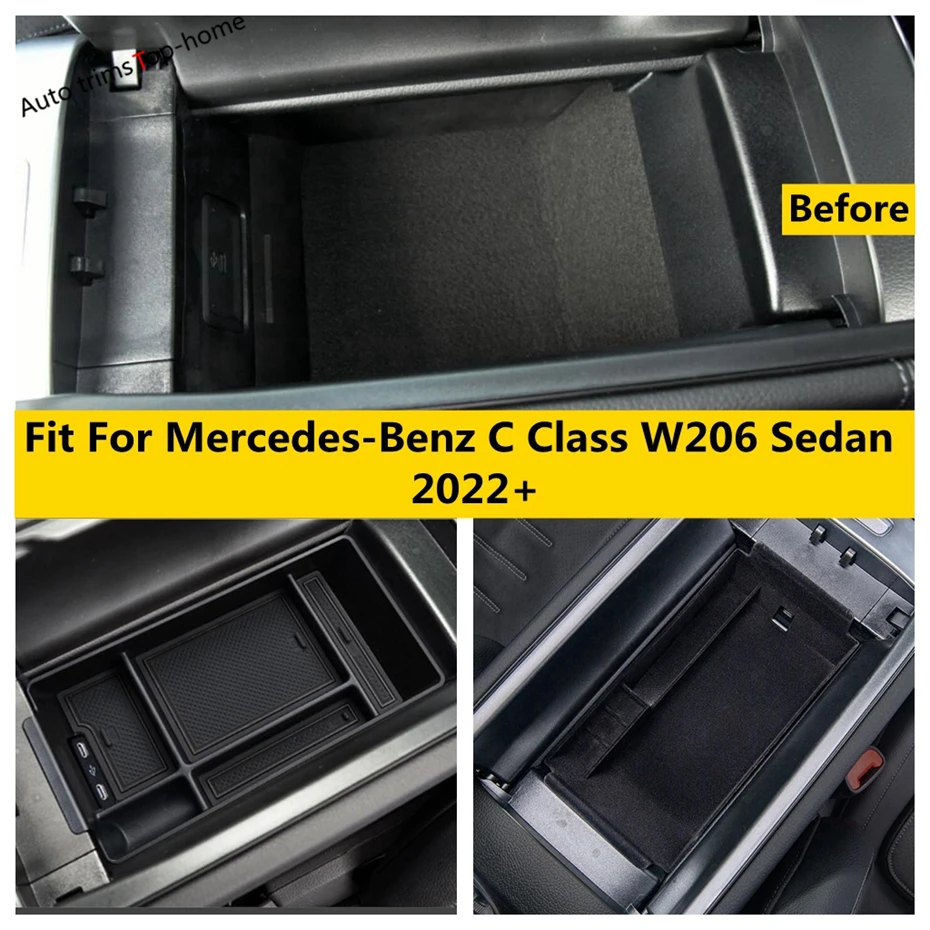 

Central Console Armrest Storage Box Container Organizer Holder Cover Fit For Mercedes-Benz C Class W206 Sedan 2022 2023 2024