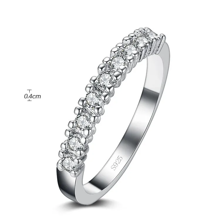 Lose Money Promotion New Arrival Super Shiny Zircon 925 Sterling Silver Finger Rings For Women Jewelry Wedding Gift