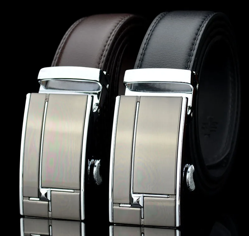 

Men's leather belt Men's business automatic buckle belt Men's fashion casual belt