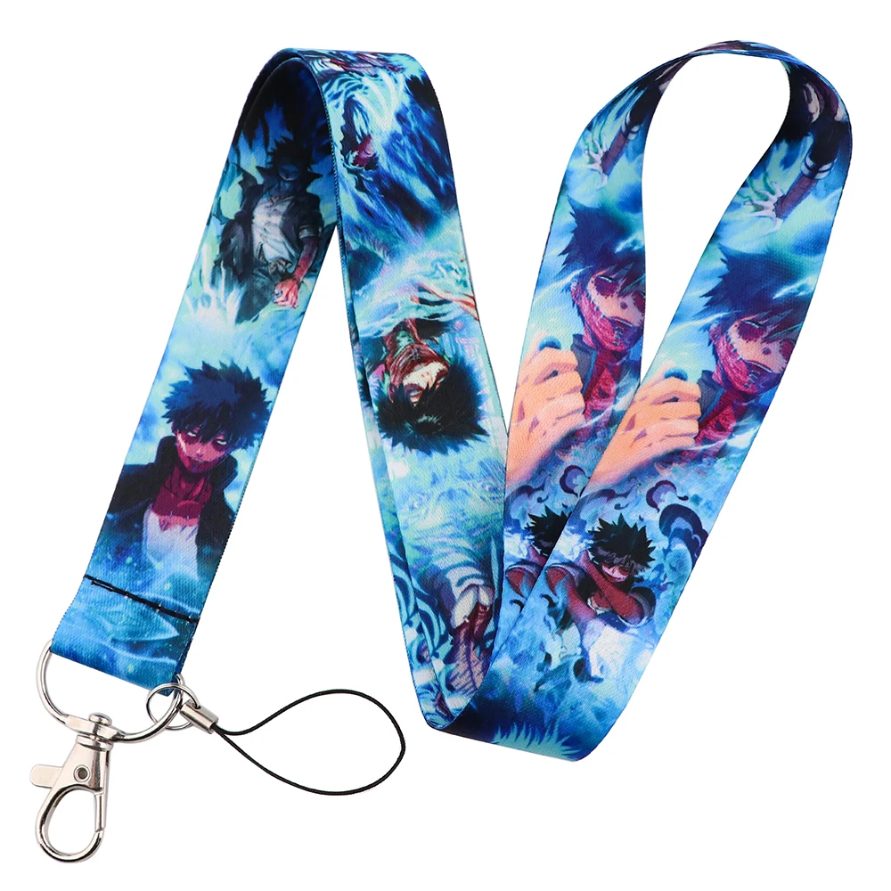 Flyingbee Mein Hero Wissenschaft Cartoon Schlüssel Kette Lanyard Geschenke Für Kind Studenten Freunde Telefon USB Abzeichen Halter Halskette X2389