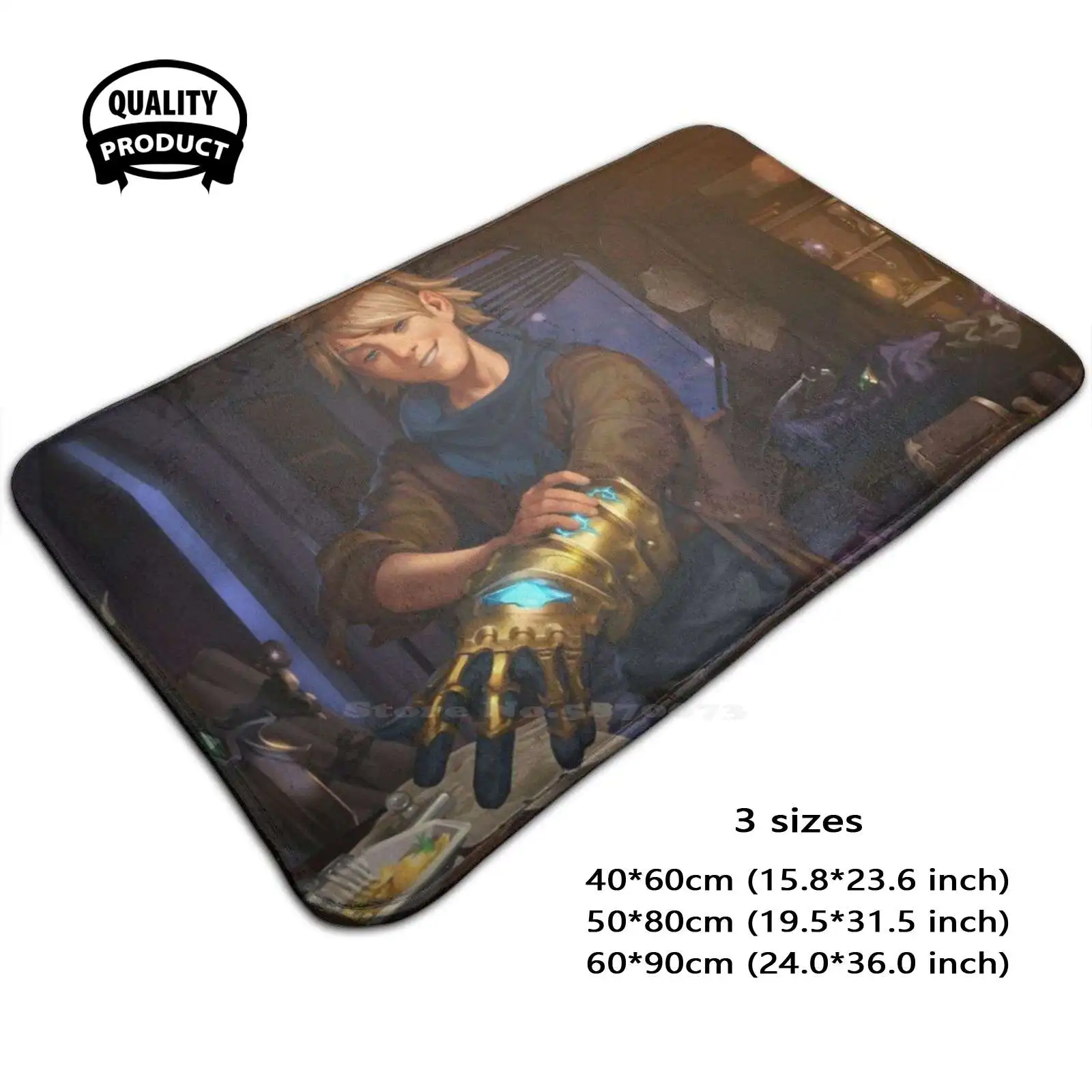 Ezreal Soft Cushion Car Home Carpet Door Mat Legends Of Runeterra Ezreal Explorer Hextech