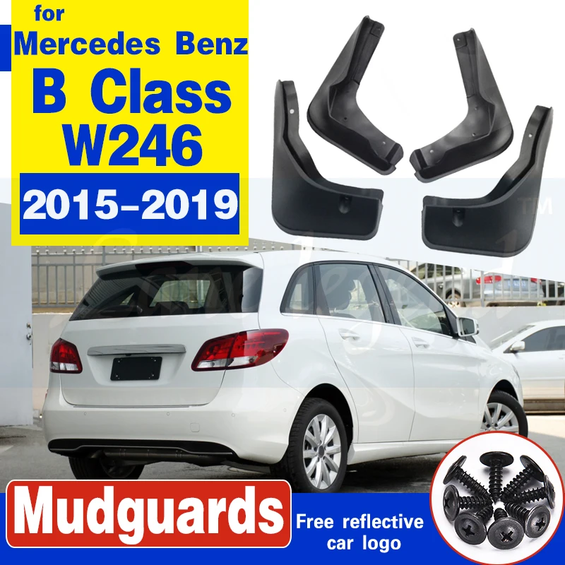 For Mercedes Benz B-class W246 2015-2019 Fender Mudguards splash guard mud flap mud splash car Soft plastic Accessories