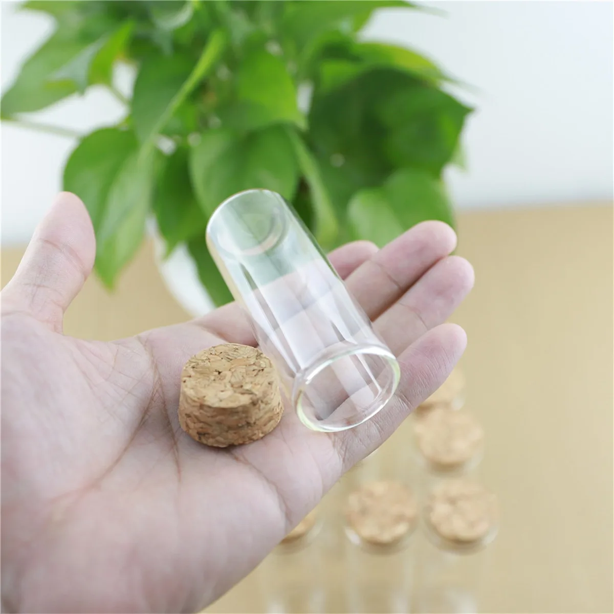 12 Pieces 30*80mm 40ml Glass Jars Test Tube Spicy Storage Cork Glass Bottle Stopper Container Glass Vials Small Bottle