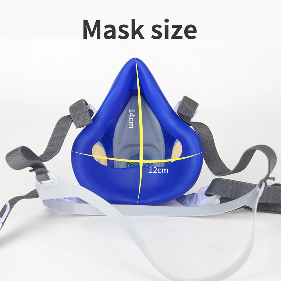 6200 Face Mask Industrial Gas Mask Painting Spraying Fits for 2000/6000 Series Filters Rubber Respirator Dust Mask