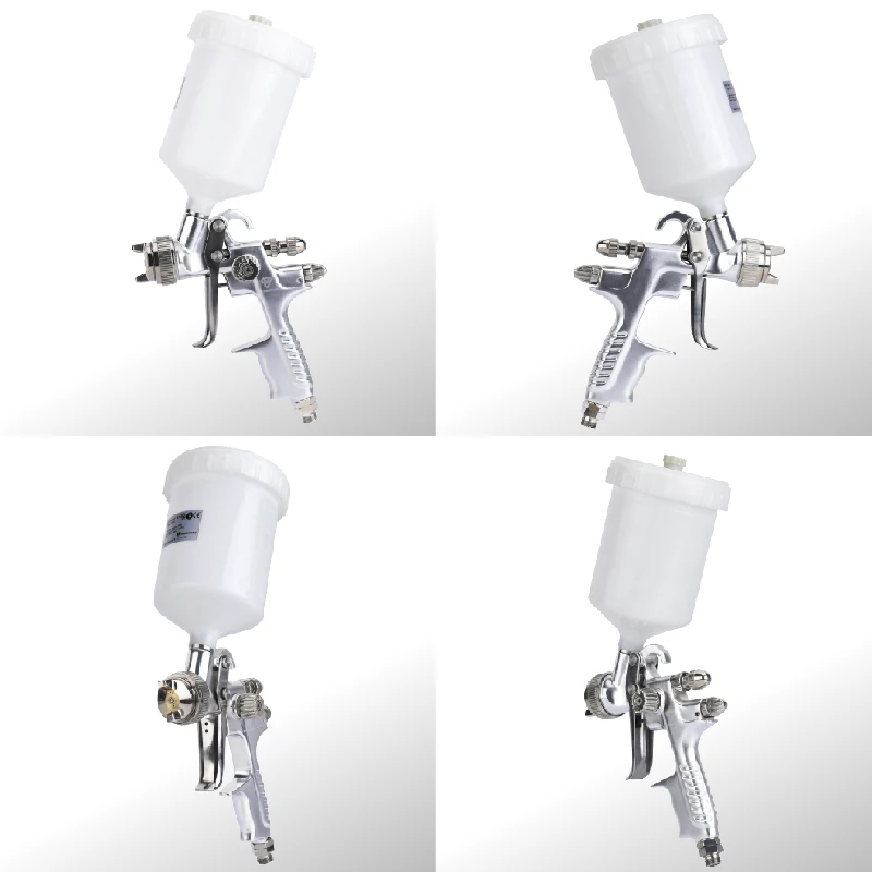 HVLP Spray Gun RONGPENG Professional 1.3mm Nozzle Silver Pneumatic Tool Automonile finish paint Airbrush For Painting Car