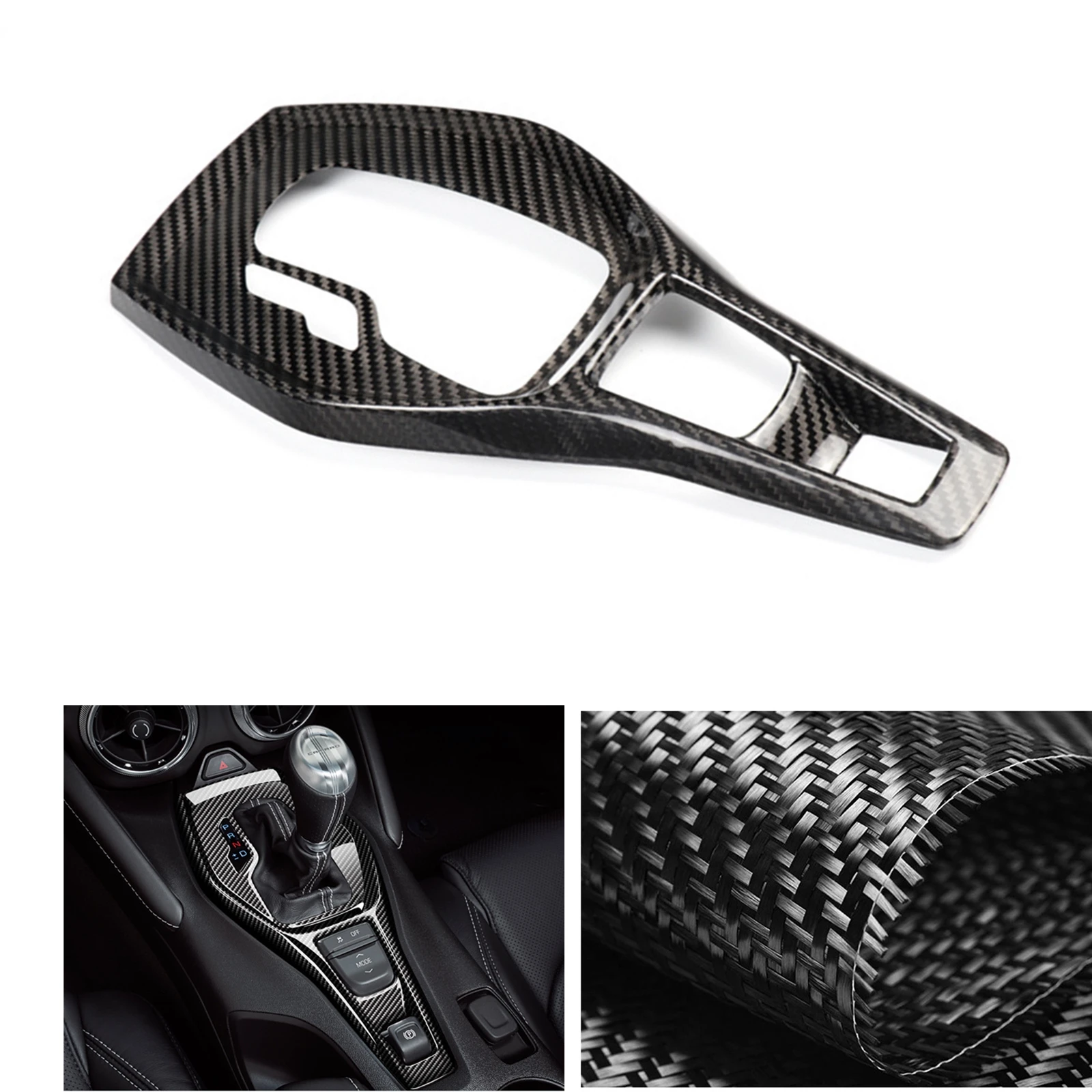 

For Chevrolet Camaro 2016-2024 Gear Shift Box Knob Control Panel Cover Trim Carbon Fiber Center Console Decorative Bezel Frame