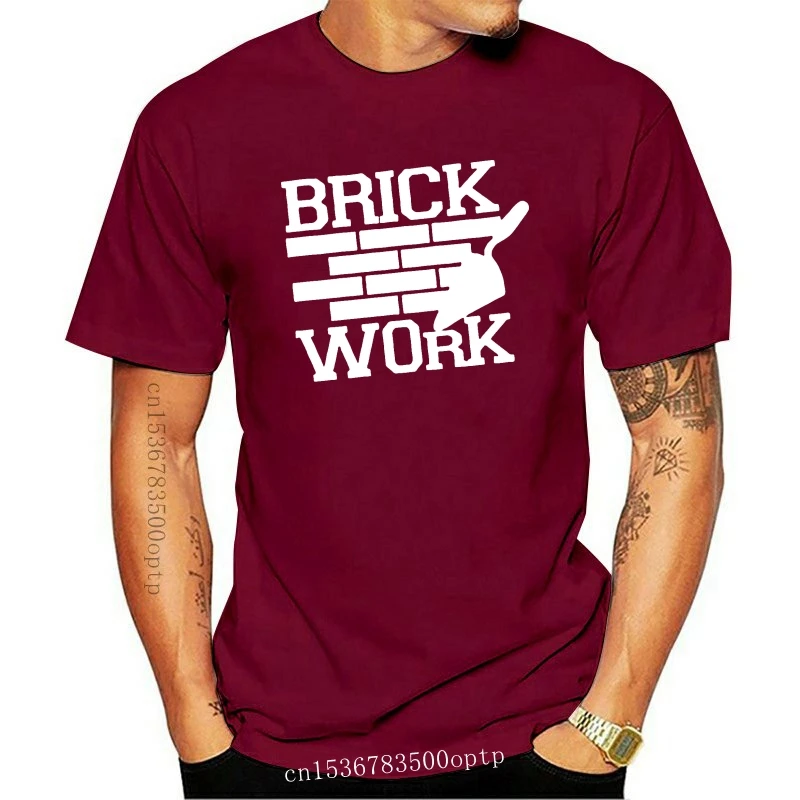 New 2021 2021 Summer Men Hot Sale Fashion Brick Work Mens Workwear T Shirt Brickie Trowel Joint Jointers Mortar Board