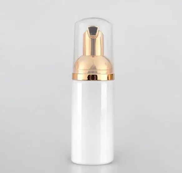 200Pcs/lot 50ml Empty Plastic Foamer Bottle Pump White Liquid Soap Dispenser Foam Bottle With Golden Foamer Bottle