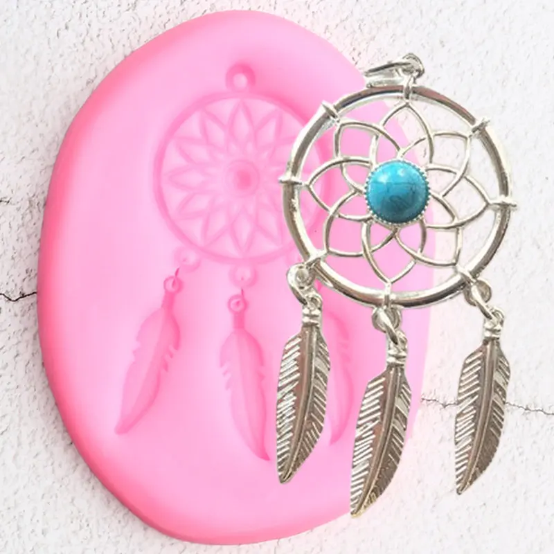 Feather Pendant Border Silicone Molds Leaves Cupcake Topper Fondant Cake Decorating Tools Candy Clay Chocolate Gumpaste Moulds