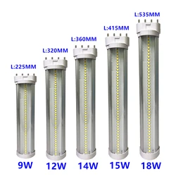 2G11 LED Tube Light Pll Lamp PL Bar 4pin Epistar SMD Diffused Cover 9W 12W 14W 15W 18W AC96-265V Cold Warm White 220V 230V