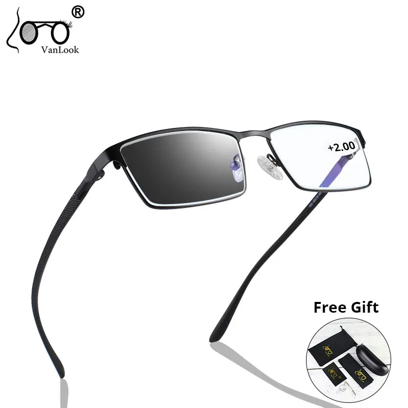 Photochromic Reading Glasses Men's Diopter Chameleon Sunglasses Women Eyeglasses +25+175