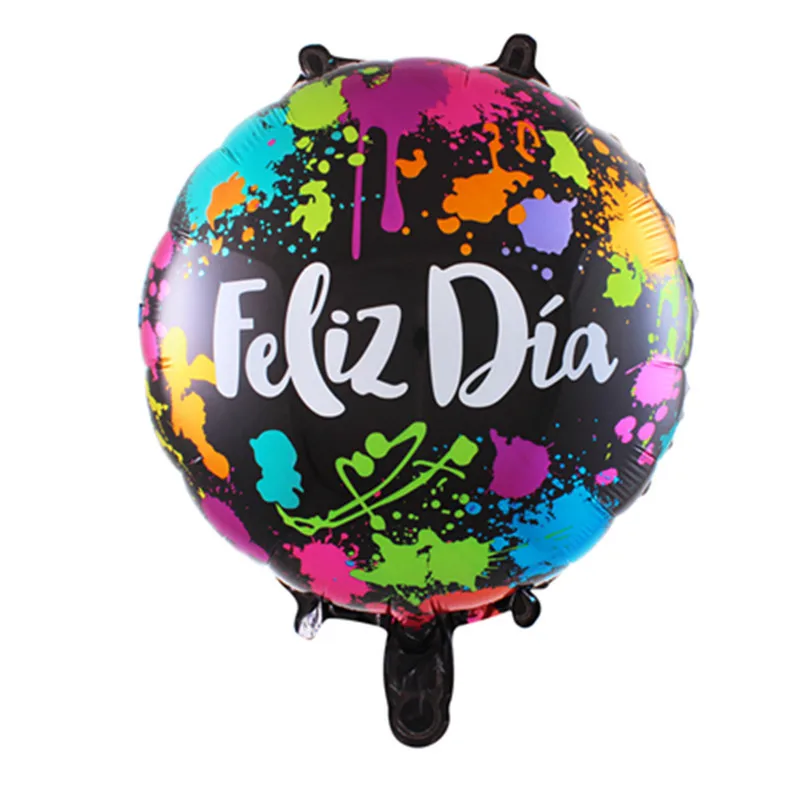 10 Stück 18 Zoll Neue Spanische Ballons Feliz Cumpleaños Ballons Globo Happy Birthday Deko Roségold Runde Helium-Folienballons – Detail 6