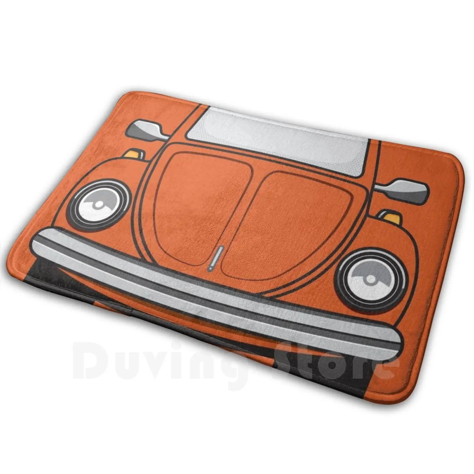 Color Me Super Beetle ( Bright Orange ) Mat Rug Carpet Anti-Slip Floor Mats Bedroom Super Beetle 70s 1970s Bug Car Automobile