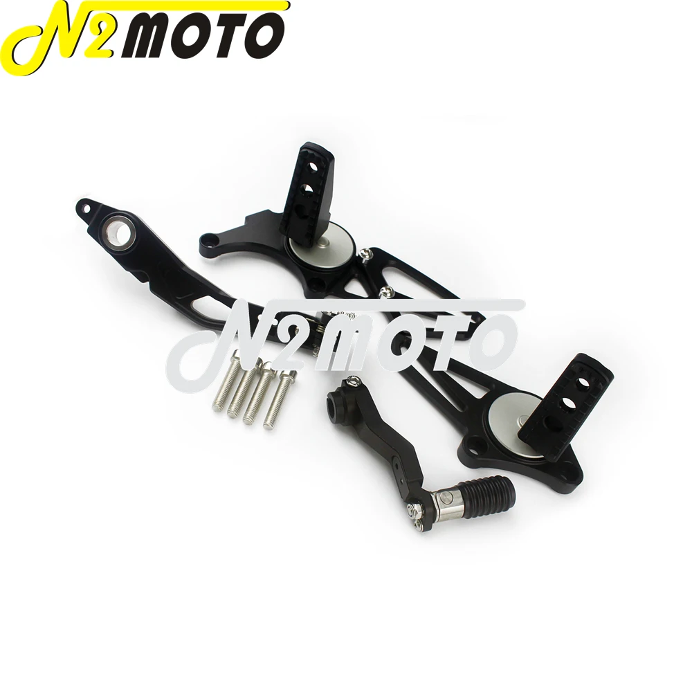 Aluminum Motorcycle Adjustable Rear Foot Brake Lever Gear Shift Lever Footrest Kits For BMW R nineT R9T 2014-2018 Foot Pegs Sets