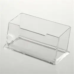 Soportes de plástico acrílico transparente para tarjetas de visita, soportes de exhibición, estuche para tarjetas, caja escolar, Kantoorbenodigdheden, 1 unidad