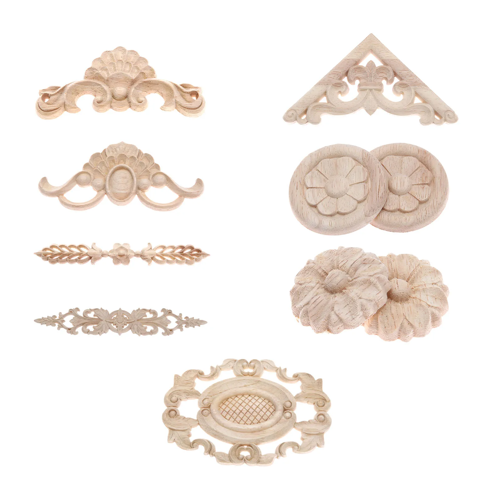 

Деревянные фигурки из дуба с цветочным рисунком