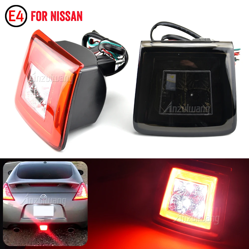 

1PC High Quality Smoked /Red Lens LED Rear Fog Light/ Backup Reverse Light/ Tail Brake Light Assembly For 2009-up Nissan 370Z