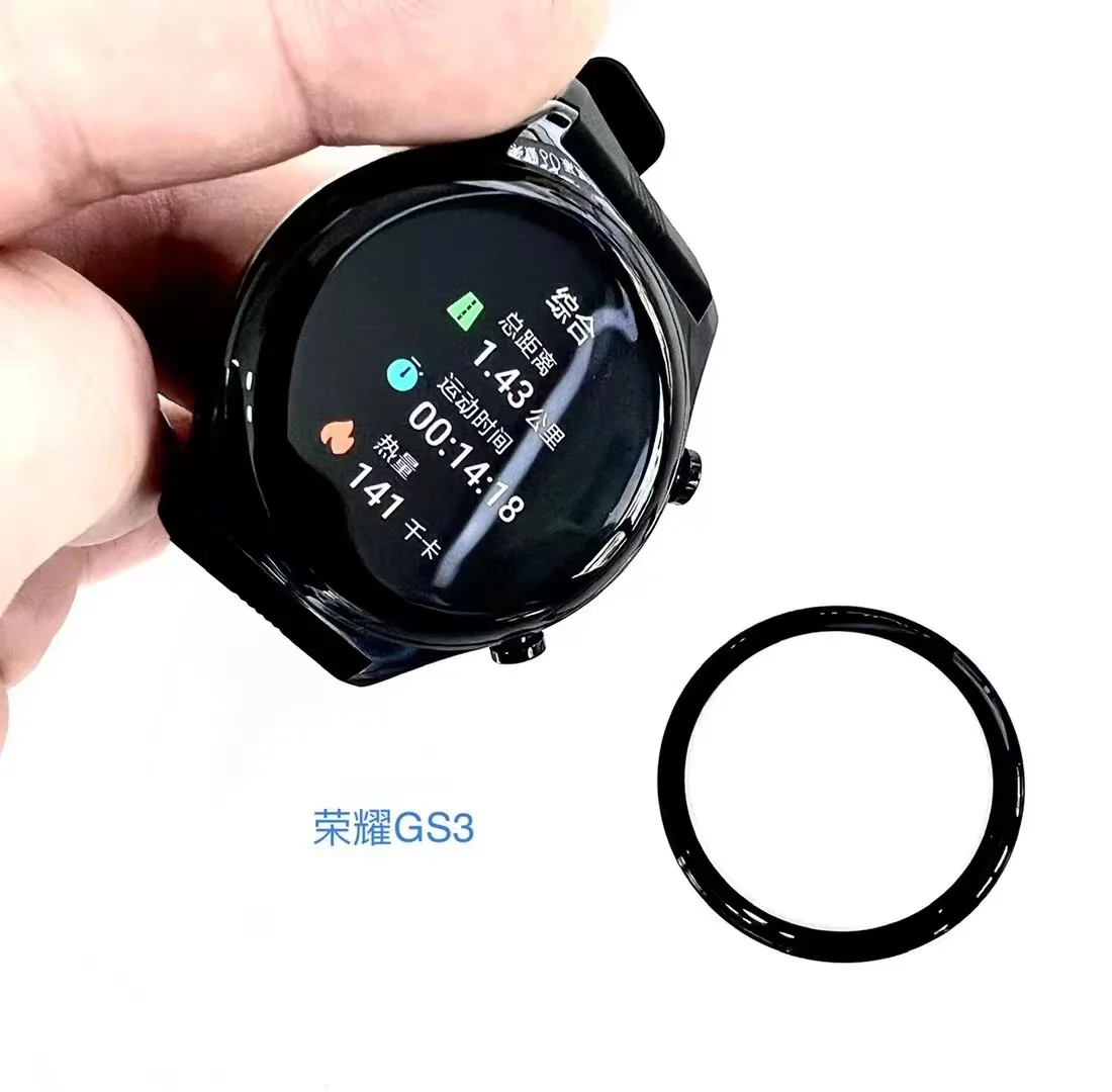 2 Buah/Lot Film Pelindung untuk Huawei Honor Watch GS3 Jam Tangan Pintar Film Pelindung Layar TPU Bening Penuh Penutup Lembut 3D Lembut Fleksibel