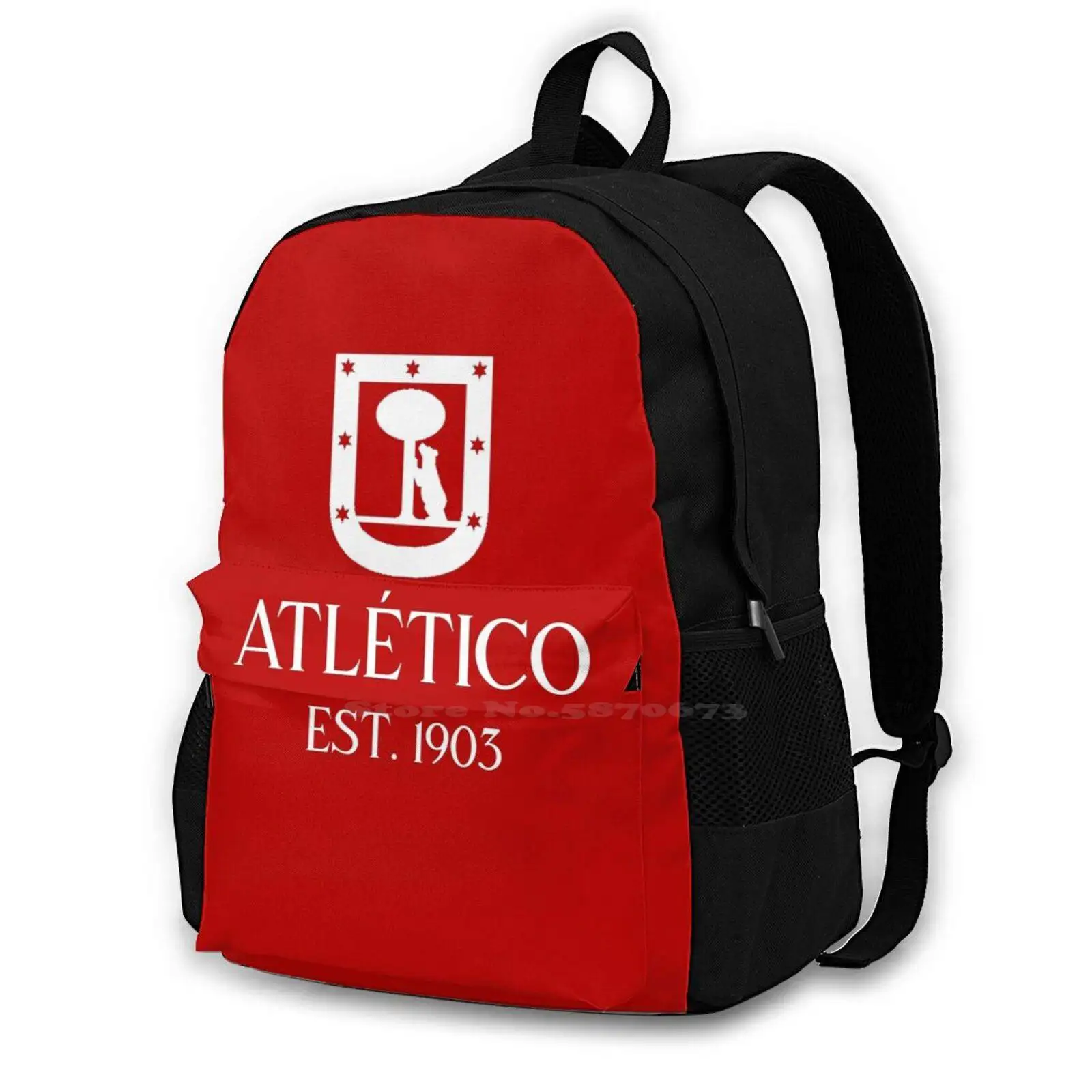 

School Bags Travel Laptop Backpack Madrid Los Colchoneros Espana Spanish Soccer Spanish Football