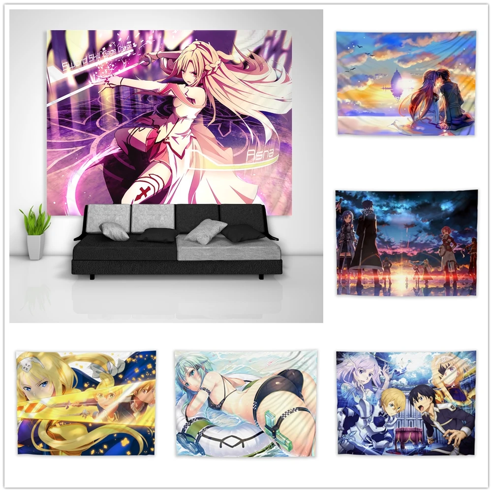 Nordic Canvas Pictures SAO Sword Art Online Living Room Decor  Wall Art Canvas Painting Kids Home Decoration Poster Decor Prints