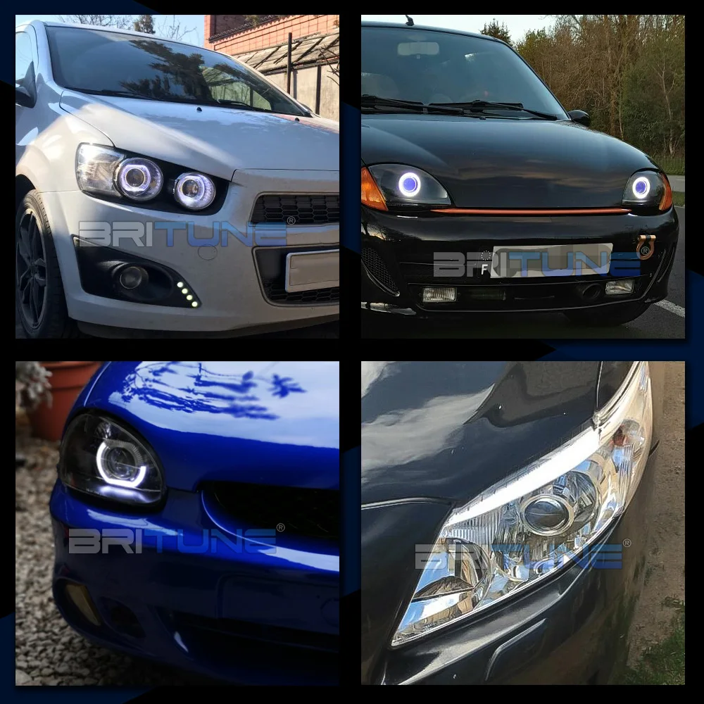 Auto Lenses Bi-xenon Honeycomb Projector Headlight Tuning H7 H4 H1 LED Angel Eyes Lens 2.5 Super WST Car Lights Accessories DIY