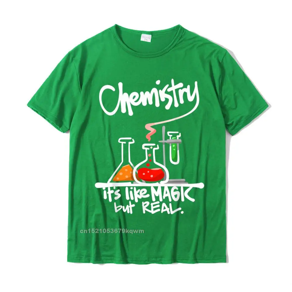 Funny Chemistry Its Like Magic But Real Geeky T-Shirt Tops Shirts Funky Casual Cotton Men\'s Top T-Shirts Cool