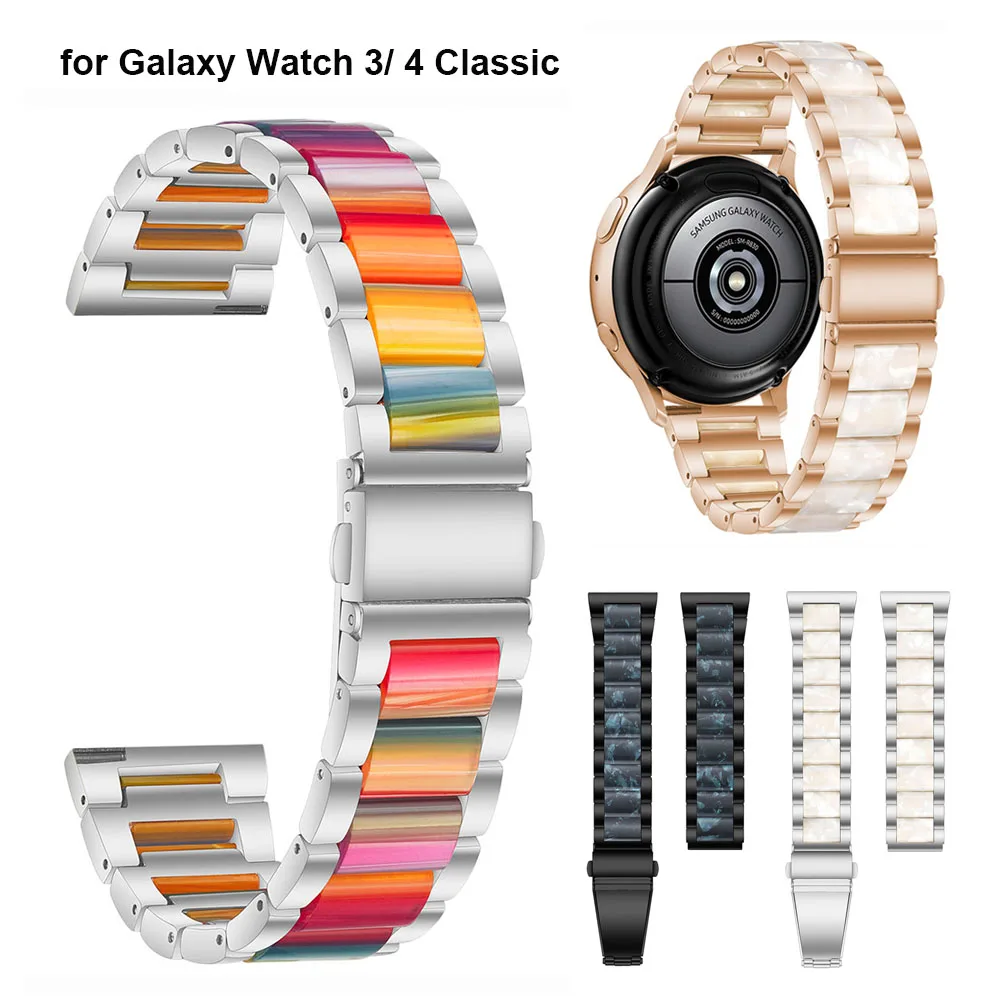 男性用の金属樹脂製時計バンド,Samsung Galaxy Watch 7,6,5,4,クラシック,3,アクティブ2,時計バンド,41mm, 45mm, 20mm