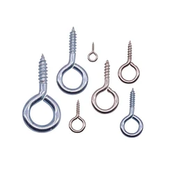 50 Pcs Eye Screws DIY Jewelry Wood Products Processing Hardware Fasteners Screws Wholesale 6 Models Optional Screw Rings