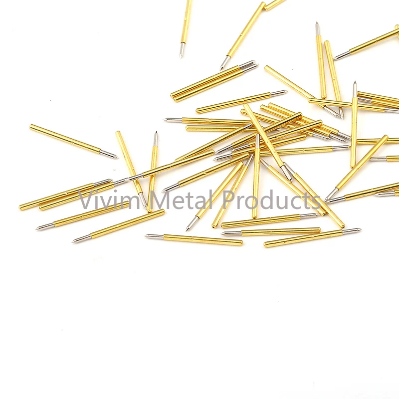 20/100 stks P160-B Lente Test Probe P160-B1 Test Pin Messing Metaal Goud Pogo Pins Vernikkeld Scherpe Tip Probe 23.5 of 24.5mm