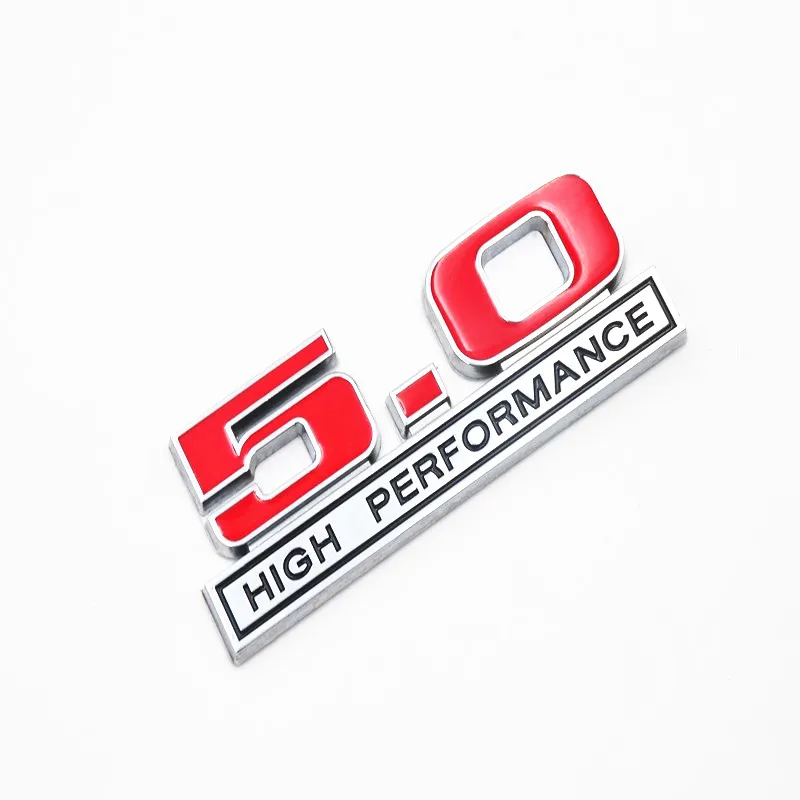 3D Metal High Performance Car Sticker 5.0 Twin Turbo Emblem SVT Cobra Badge Decals Car Styling For Ford Mustang Car Accessories