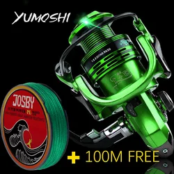 New Fishing Coils 13 + 1BB 5.5: 1 Full Metal Fish Feeder Mlinete Spinning Reels Baitcasting Reel Sea Rock Bait Fishing Hot Wheel