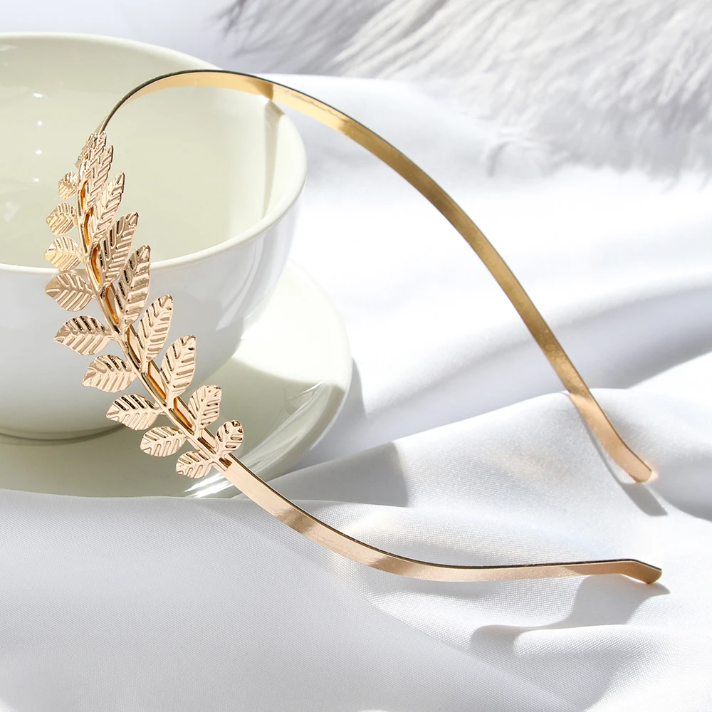 Bridal Hair Accessories Gold Hair Bands Gold Leaves Butterfly Vintage hair ornament Wedding Headband Tiara Women Hair Crown