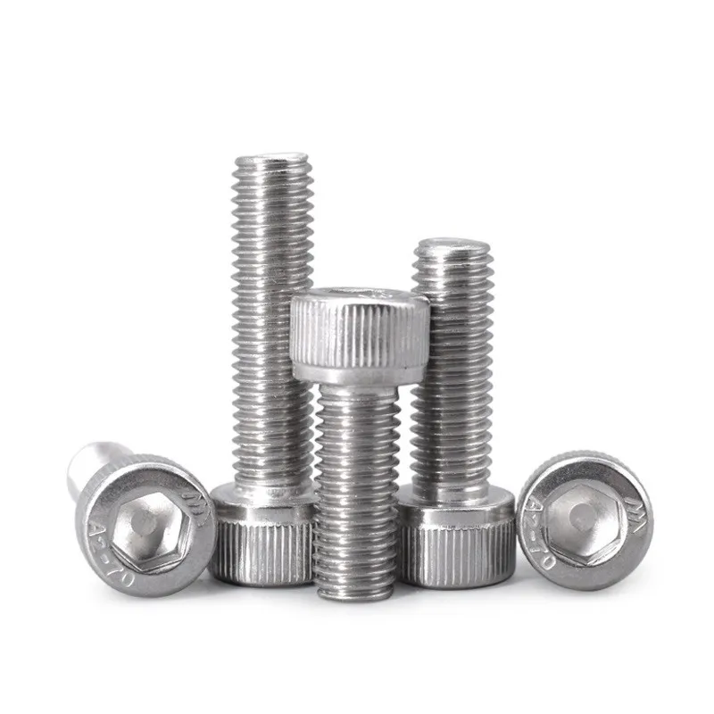 5-50Pcs M1.6 M2 M2.5 M3 M4 M5 M6 M8 *L DIN912 Stainless Steel Hex allen Socket Cap Head Screw or Black grade 12.9 Metric Screws