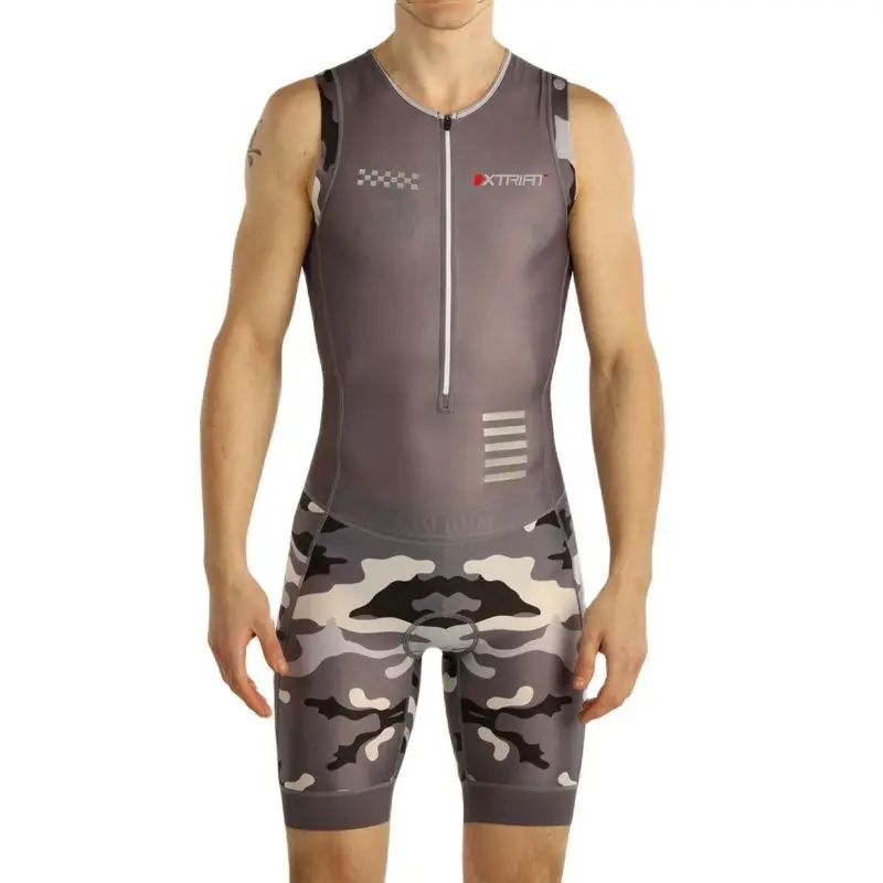 XTRIAT-Men\'s Cycling Triathlon Suit, Sleeveless Bicycle Skinsuit, Male Bike Jersey, New Swiming Clothes, Summer Jumpsuit