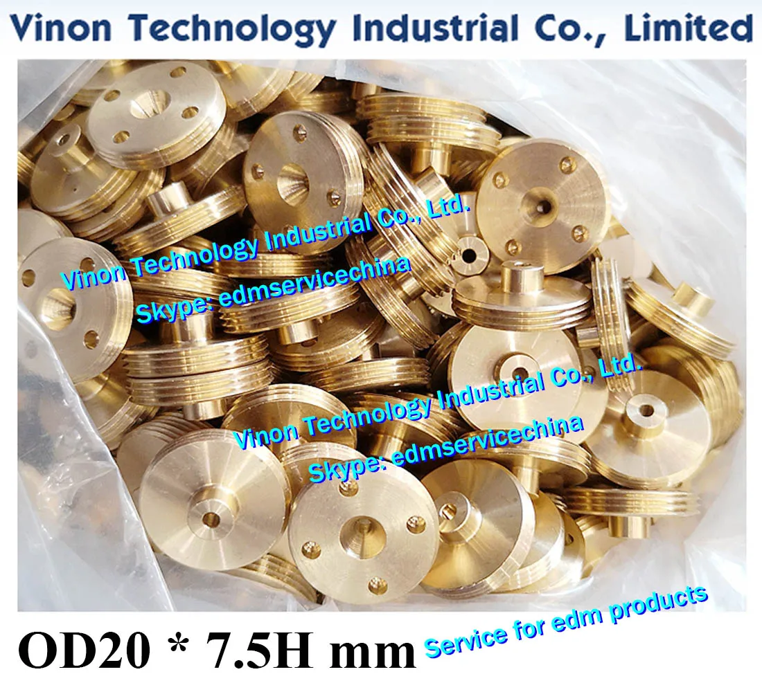 EDM Parts Sub Water Nozzle for Molybenum Wire Guide (OD20X7.5H or OD20 heighten type) used for Medium Speed Wire Cutting Machine