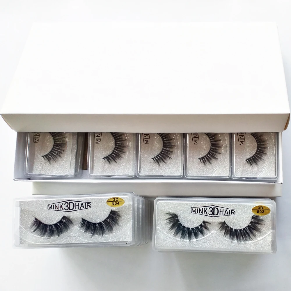 10 Paar 3D-Nerzwimpern, Anbieter, natürliche falsche Wimpern, Make-up, Wimpern, künstliche Wimpern, Großpackung – Detail 2