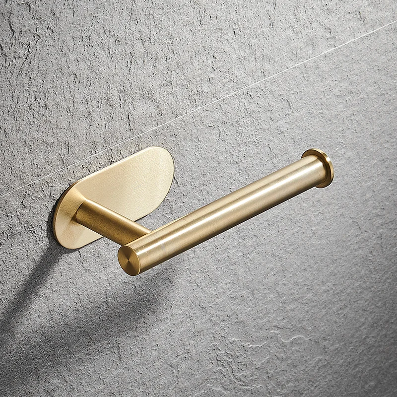 Gebürstet Gold Badezimmer Zubehör Set Papier Halter Handtuch Rack Robe Haken Handtuch Bar Edelstahl Bad Bad Hardware