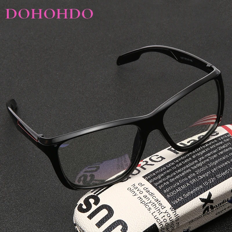 DOHOHDO 2022 Men Women Anti Blue Light Glasses Frame Male Square Computer Eyeglasses Black Frame Eyewear Spectacles Gafas UV400