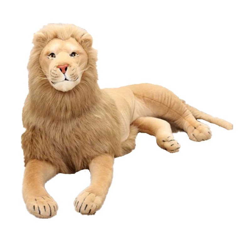 

Dorimytrader Large Simulation Forest Animal Lion Plush Toy Stuffed Soft Lying Doll for Children Gift 47inch 120cm DY60742