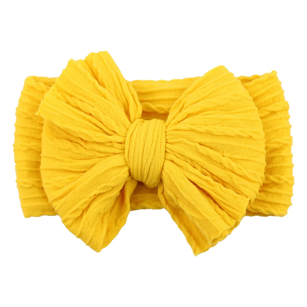 Solid Cable Bow Baby Headband, Kids Hair Accessories