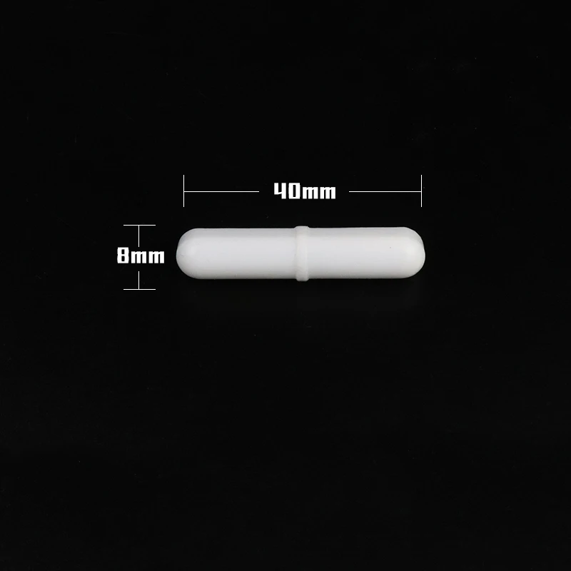 Imagem -06 - Agitador Magnético para Laboratório Barras Brancas de Agitação Magnética com Anel Pivô 10 Peças B8x40 mm