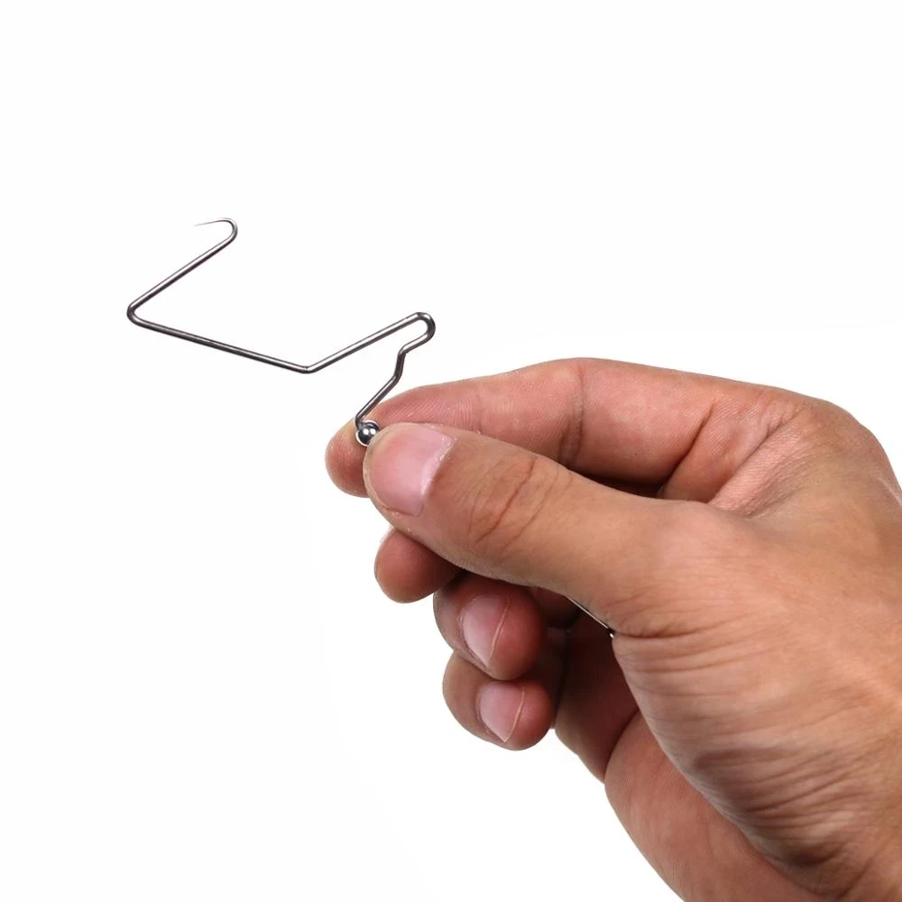 WIFREO 1PC Stainless Steel Fly Tying Whip Finisher Brass Rotating Fishing Fly Tying Tool Dry Fly Nymph Knotting Tools
