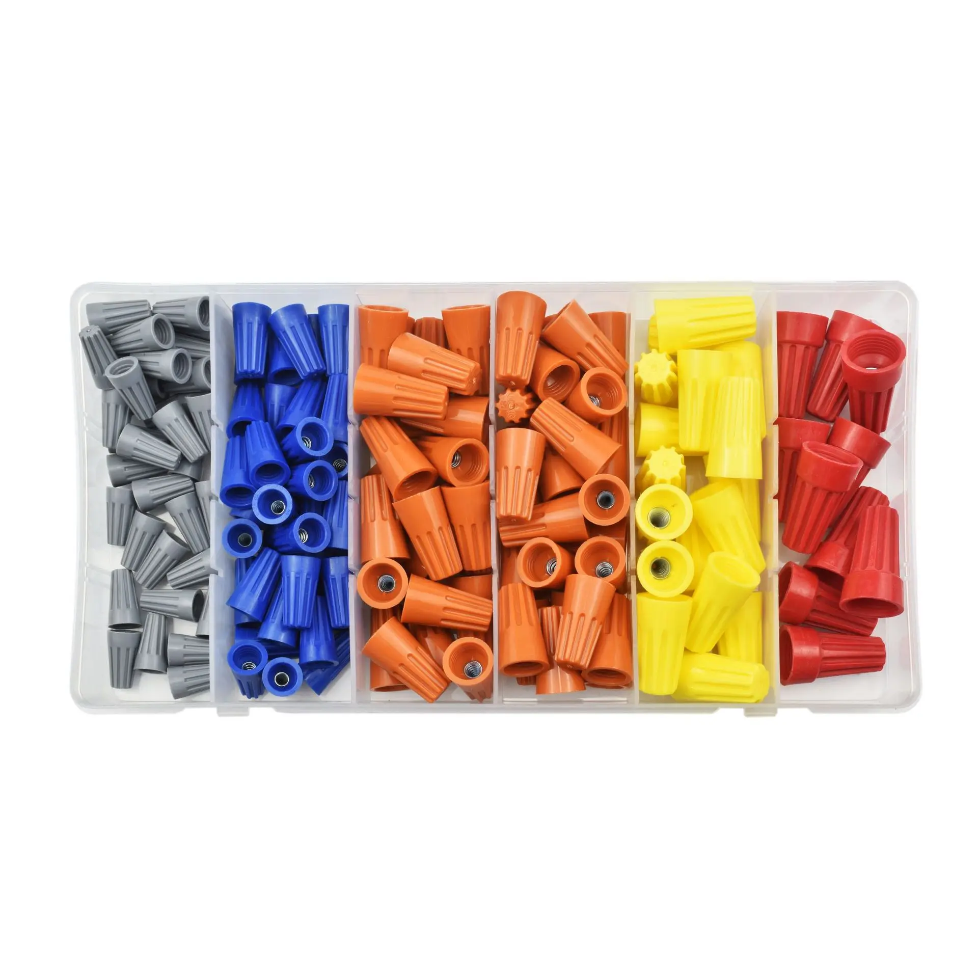 158pcs Combination Package Box Type Spiral Crimping Cap Quick Connection Terminal Spring Crimping Cap Combination