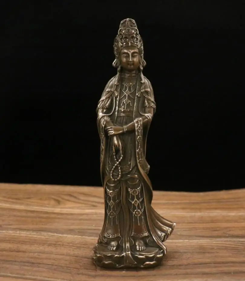 

Archaize brass Guanyin bodhisattva consecrate Buddha decoration crafts statue