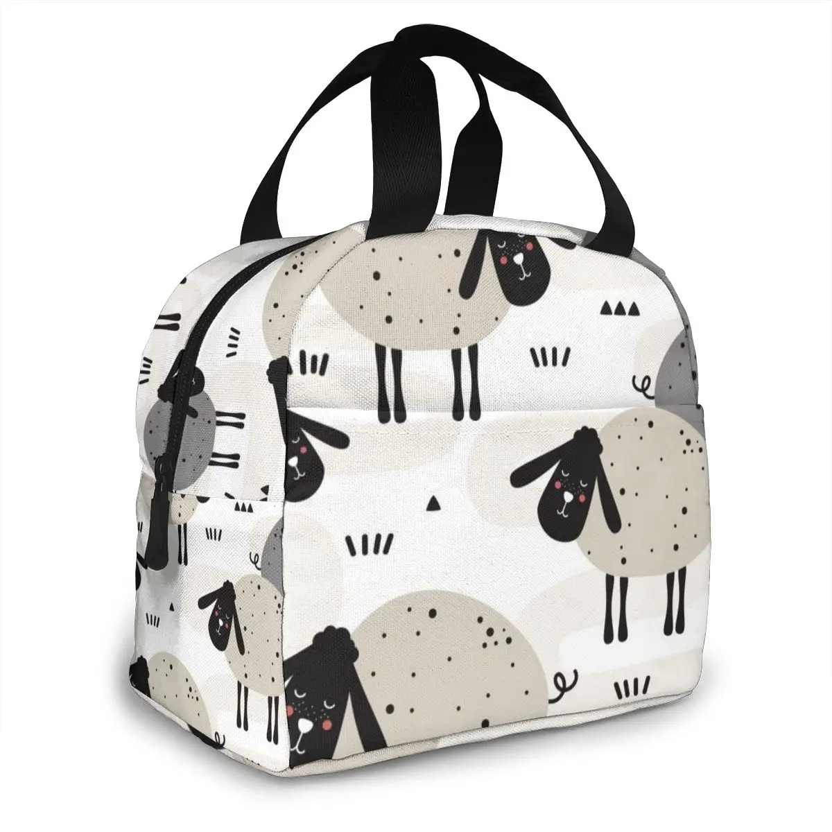 Oxford Cloth Lunch Bags Cartoon Sheep Insulated Bag Lady Food Picnic Multifunction Bags Handbags For Students Unisex bolsa